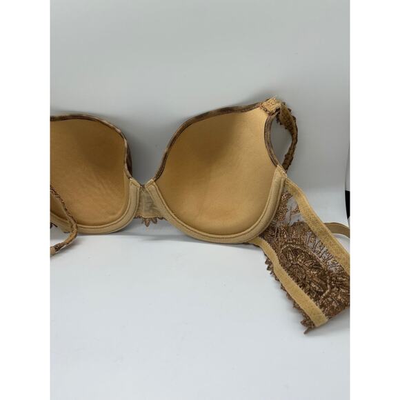 Chantelle Designer Bra Size 34 B Animal Print Tan - Picture 4 of 7